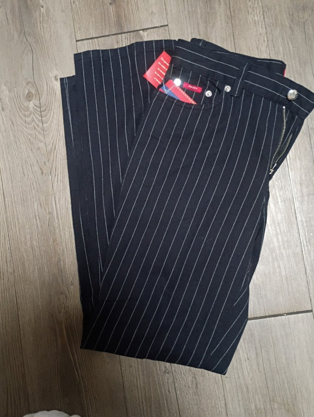 Women's Black Pinstripe Dress Pants